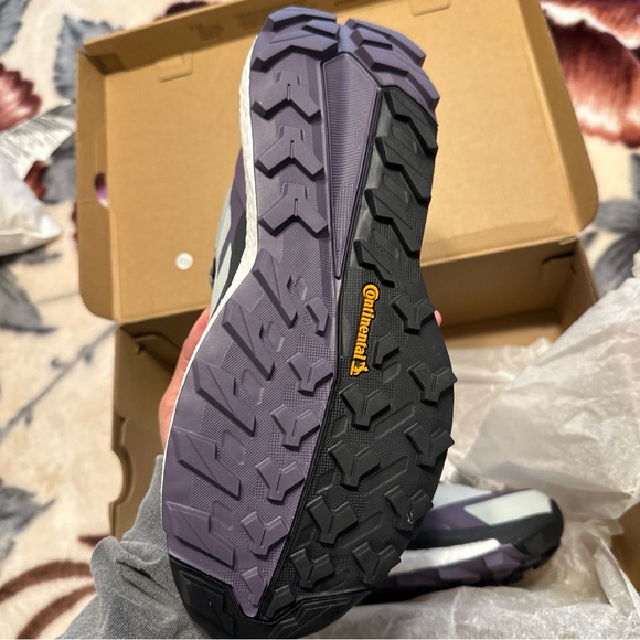NWT Adidas Terrex Free Hiker 2 Gtx Women’s 8 Hiking shoes Purple Gray - Picture 15 of 16